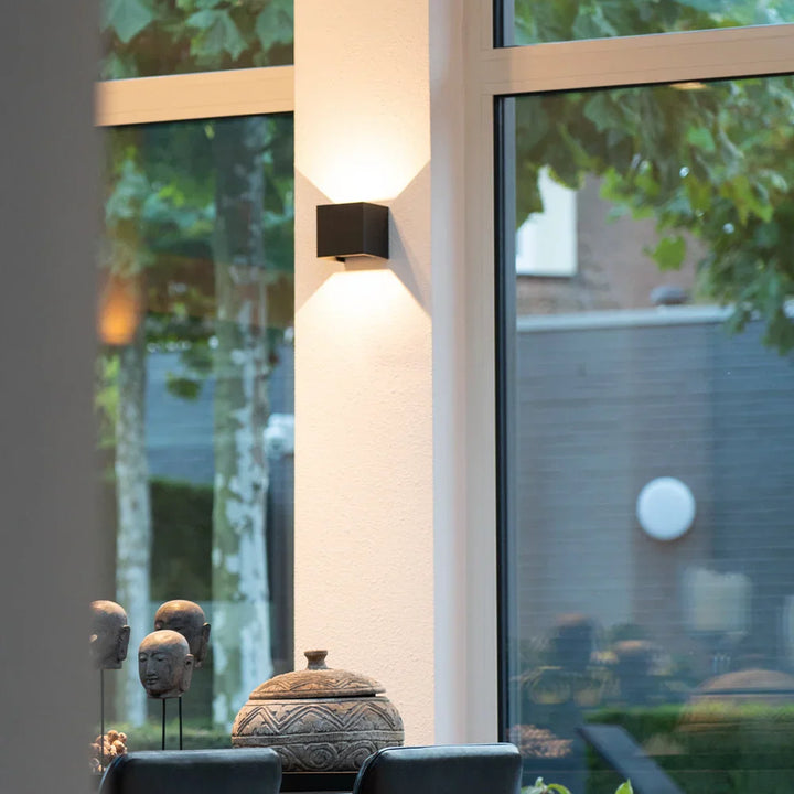 Stylish LED Cube Wall Light - LumiCube-Black-State of Style