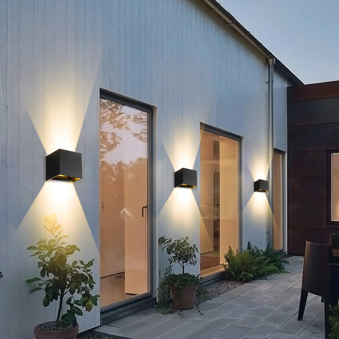 Stylish LED Cube Wall Light - LumiCube-Black-State of Style