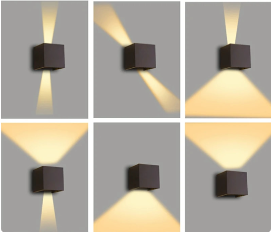 Stylish LED Cube Wall Light - LumiCube-Black-State of Style
