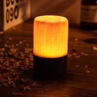 Stylish LED Table Lamp - WoodGlow-Cylinder-6 x 7.5 cm-State of Style