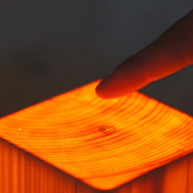 Stylish LED Table Lamp - WoodGlow-Cylinder-6 x 8 cm-State of Style