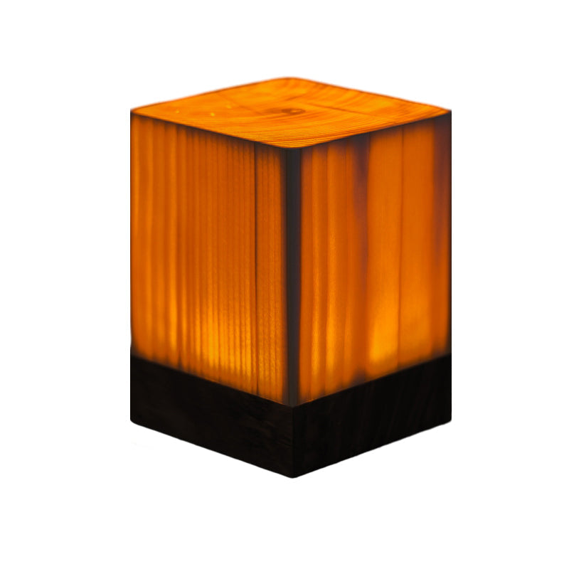 Stylish LED Table Lamp - WoodGlow-Cylinder-6 x 8 cm-State of Style