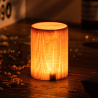 Stylish LED Table Lamp - WoodGlow-Cylinder-6 x 8 cm-State of Style