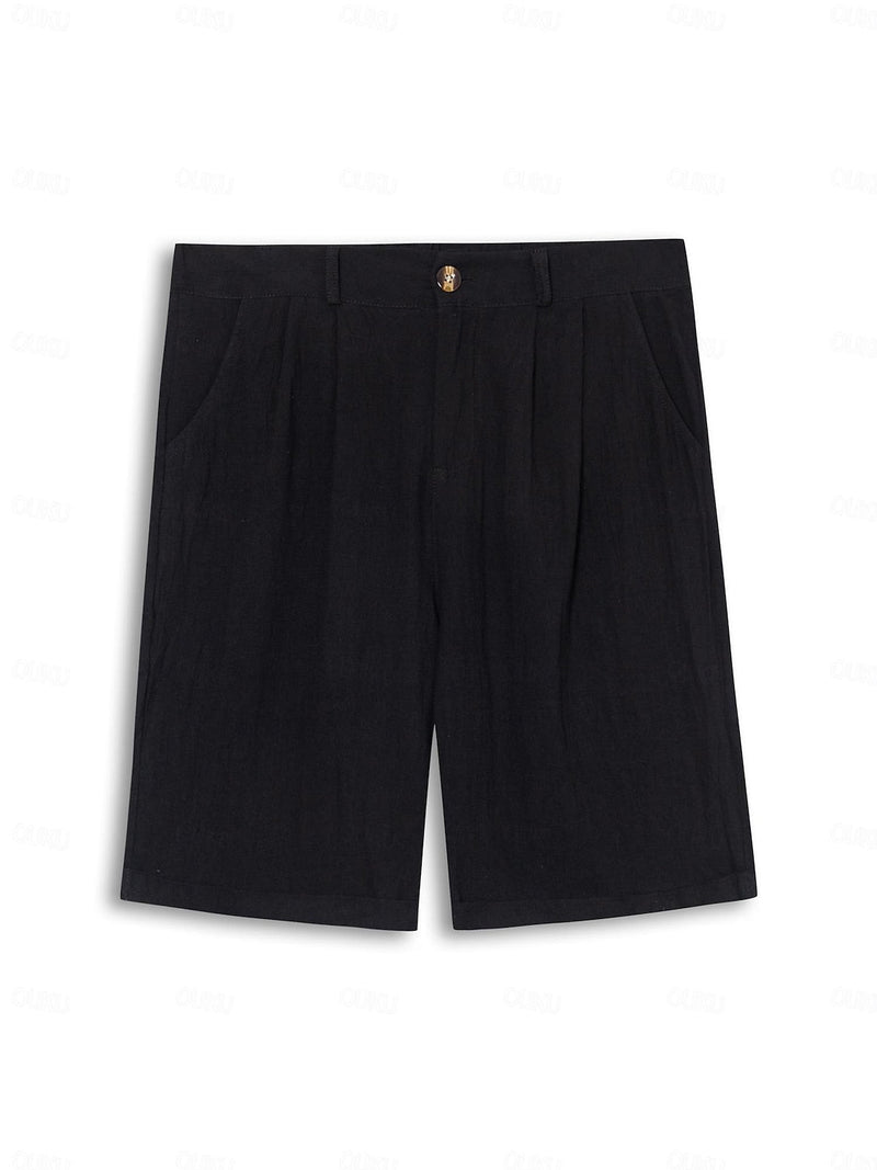 Stylish Linen-Cotton Men's Shorts – Milan-White-S-State of Style