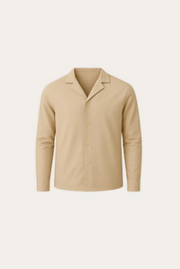 Stylish linen shirt with concealed button placket for men – Matteo-XS-State of Style