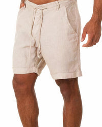 Stylish Linen Shorts for Men - Leo-Beige-S-State of Style