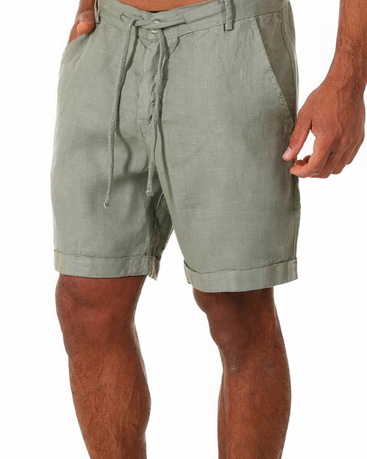 Stylish Linen Shorts for Men - Leo-Green-S-State of Style