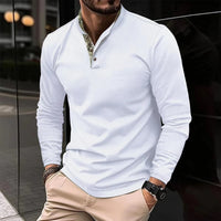 Stylish Long Sleeve Men’s Polo - Finn-White-S-State of Style