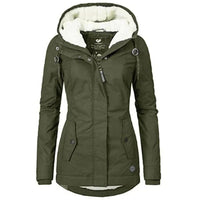 Stylish Long Women's Winter Coat - Lina-Green-S-State of Style