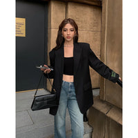 Stylish Loose-Fitting Women's Blazer - Marissa-Black-S-State of Style