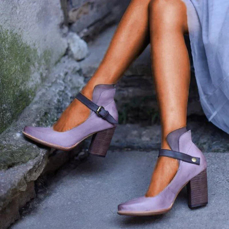 Stylish Mary Jane Pumps - Isabella-Purple-5.5-State of Style