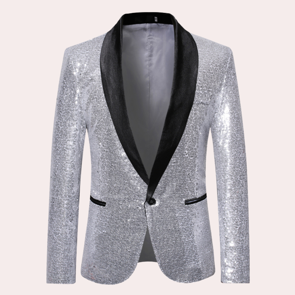 Stylish Men's Blazer - Orion-Silver-S-State of Style