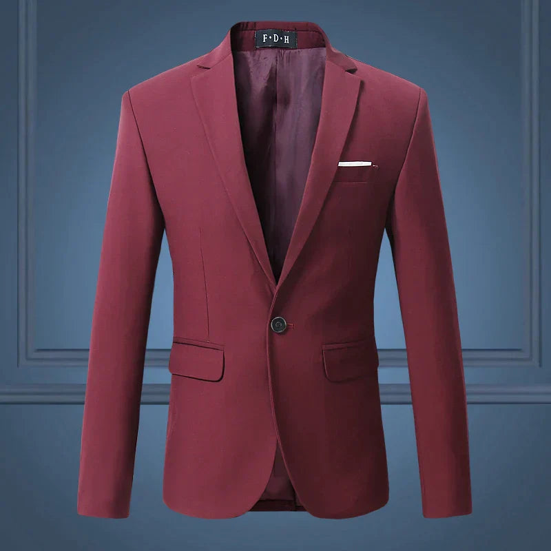 Stylish Men's Blazer - Victor-S-Burgundy-State of Style