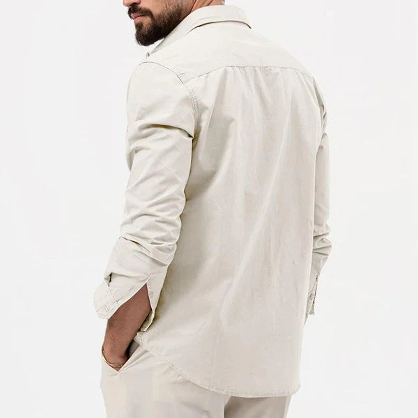 Stylish Men's Cargo Shirt - Tobias-Khaki-S-State of Style