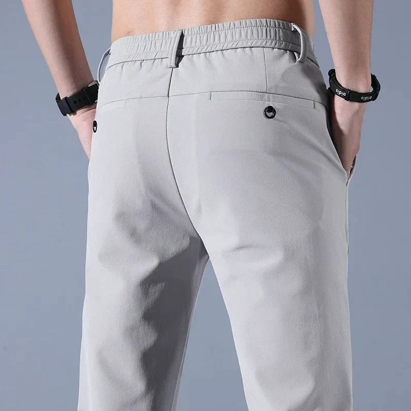 Stylish Men's Golf Trousers - FairwayFlex-Grey-28-State of Style
