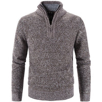 Stylish Men's Half-Zip Sweater - SummitCraft-Brown-M-State of Style