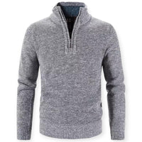Stylish Men's Half-Zip Sweater - SummitCraft-Grey-M-State of Style
