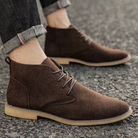 Stylish Men's Lace-Up Shoes in PU Suede - Luca-Brown-6-State of Style