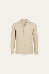 Stylish men's linen shirt with concealed button placket – Eliano-XS-State of Style