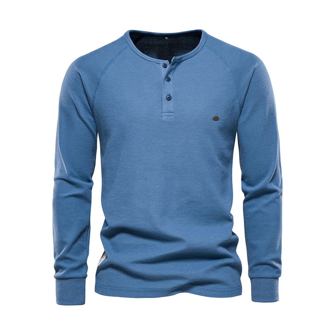 Stylish Men's Long Sleeve Shirt - Milo-Blue-S-State of Style