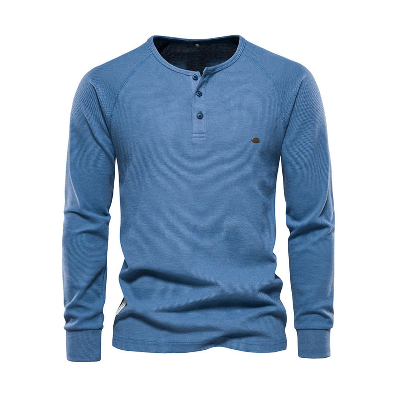 Stylish Men's Long Sleeve Shirt - Milo-Blue-S-State of Style