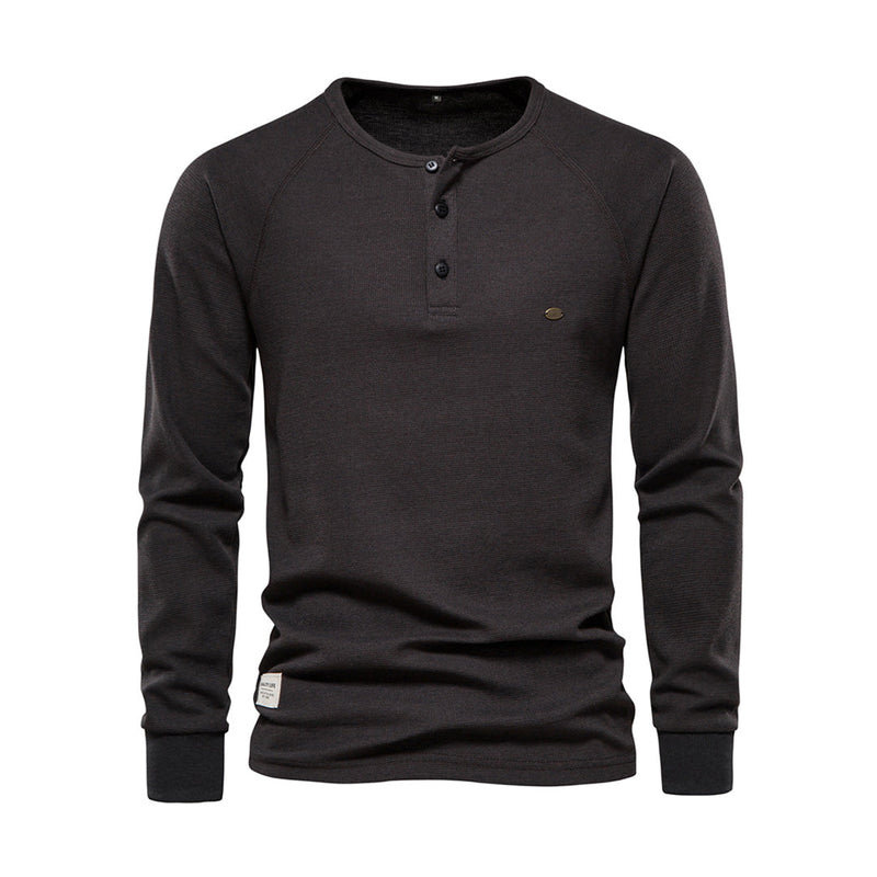 Stylish Men's Long Sleeve Shirt - Milo-Dark grey-S-State of Style