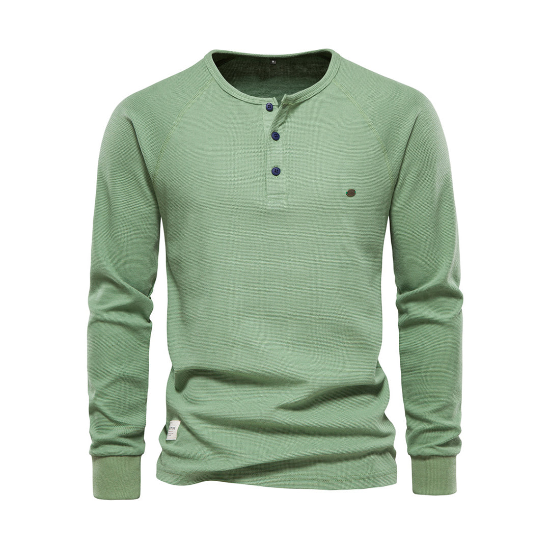 Stylish Men's Long Sleeve Shirt - Milo-Green-S-State of Style