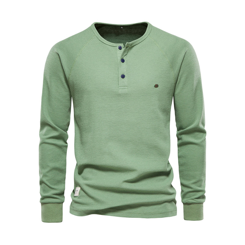 Stylish Men's Long Sleeve Shirt - Milo-Green-S-State of Style