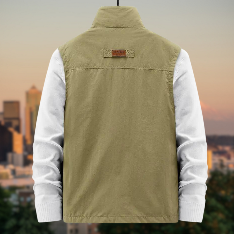 Stylish Men's Outdoor Vest - Thorne-Black-M-State of Style