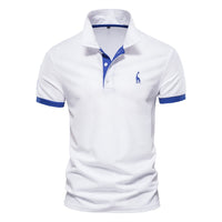 Stylish Men's Polo - Franklin-White - Blue-S-State of Style