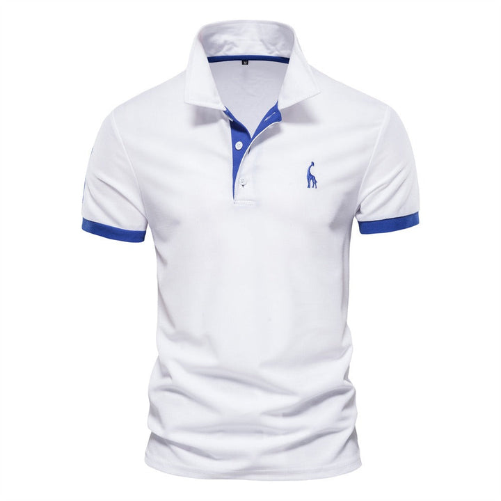 Stylish Men's Polo - Franklin-White - Blue-S-State of Style