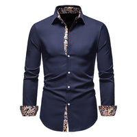 Stylish Men's Shirt - Arvid-Dark Blue-S-State of Style