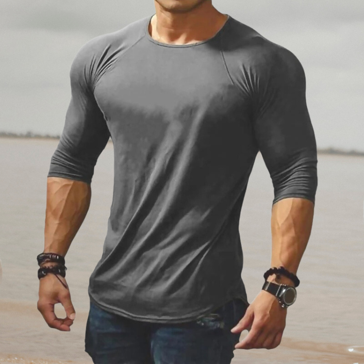 Stylish Men's Slim Fit Stretch Shirt - Felix-Grey-S-State of Style