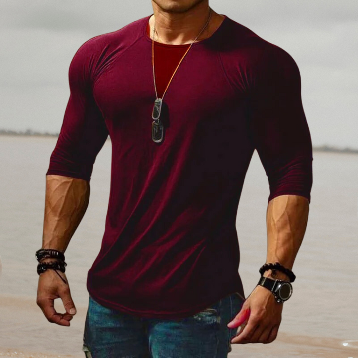 Stylish Men's Slim Fit Stretch Shirt - Felix-Red-S-State of Style