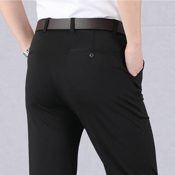 Stylish Men's Stretch Trousers - Alex-Black-29-State of Style