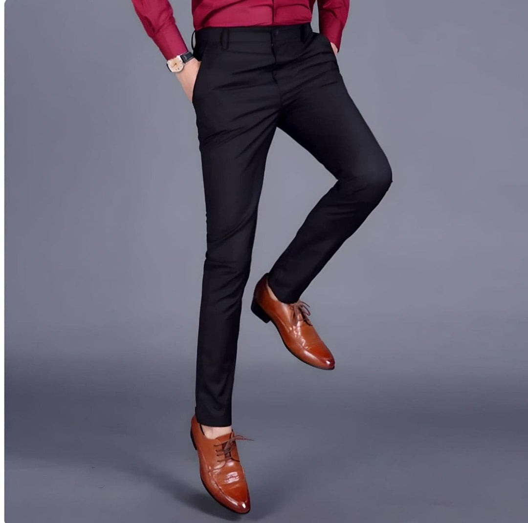 Stylish Men's Stretch Trousers - Alex-Black-29-State of Style