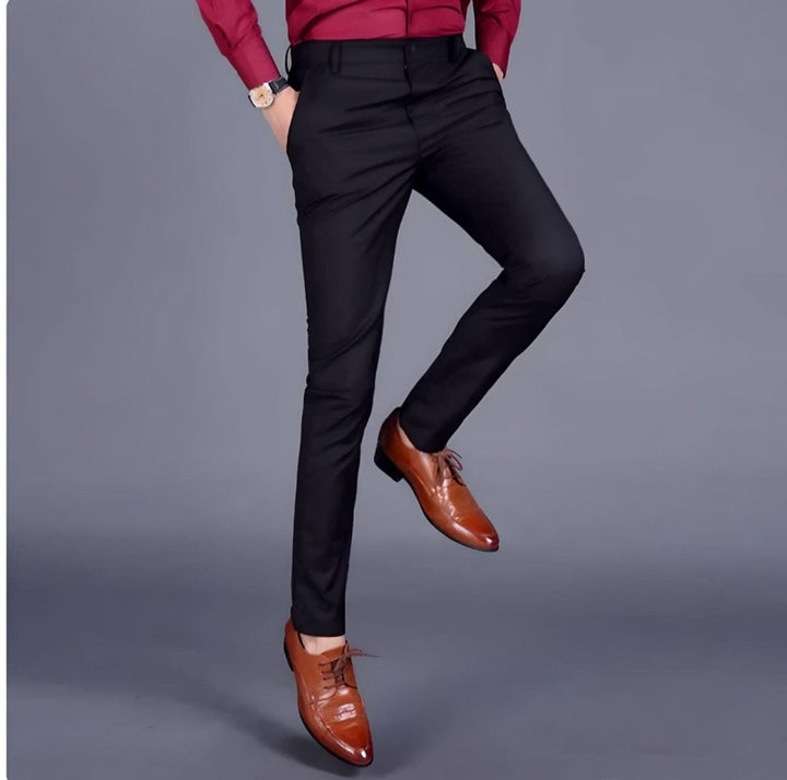 Stylish Men's Stretch Trousers - Alex-Black-29-State of Style