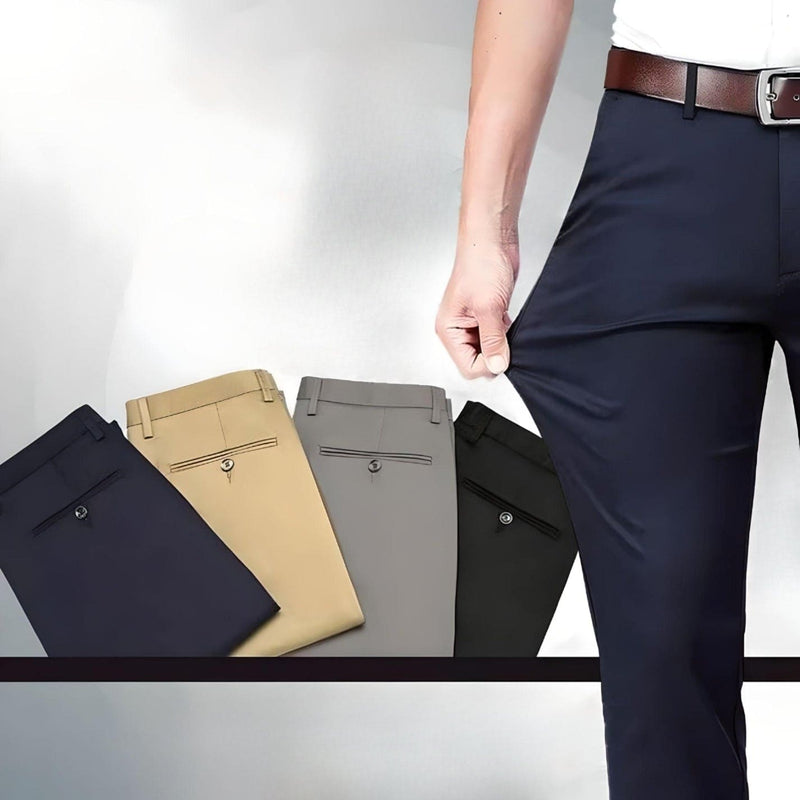 Stylish Men's Stretch Trousers - Alex-Black-29-State of Style