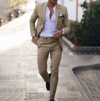 Stylish Men's Suit - Lucas-Beige-M-State of Style