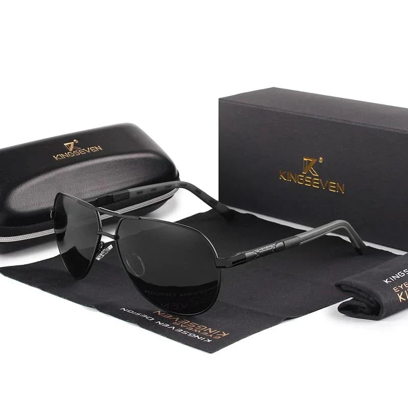 Stylish men's sunglasses with UV400 protection – Lennart-Gold-Black-State of Style