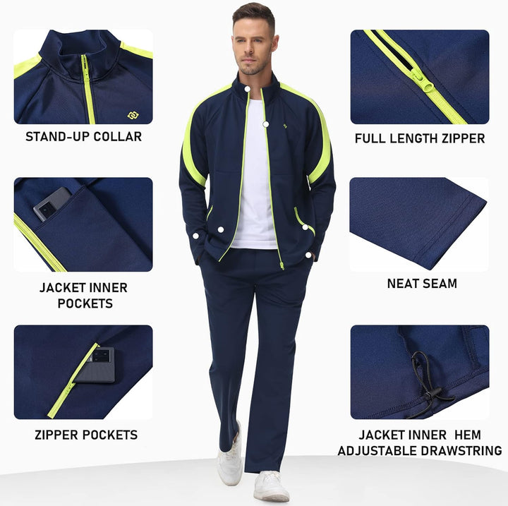 Stylish Men's Tracksuit - Olly-White/Black-S-State of Style