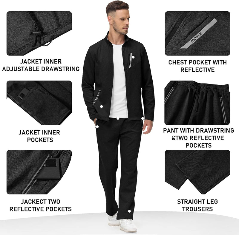 Stylish Men's Tracksuit - Olly-White/Black-S-State of Style
