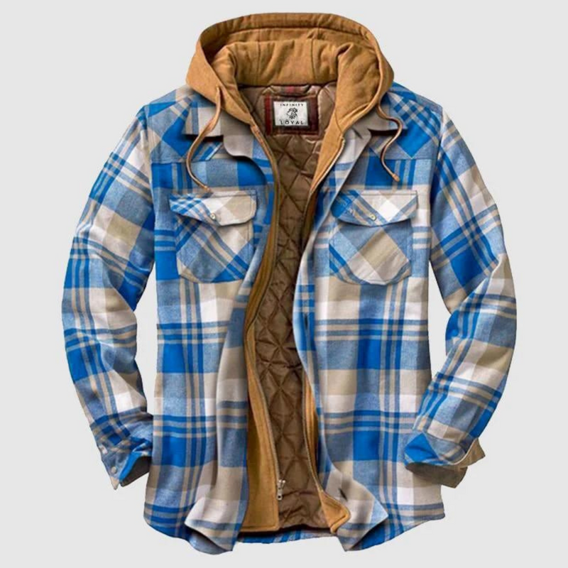 Stylish Men's Winter Jacket - RusticJack-Blue-S-State of Style