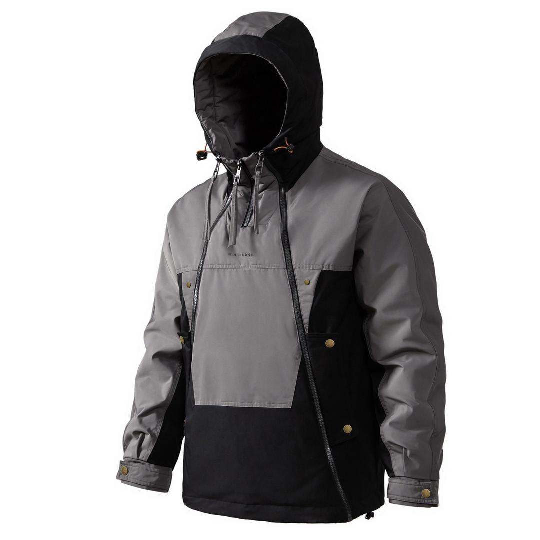 Stylish Men's Winter Jacket with Double Zip - NORDON-Green-S-State of Style