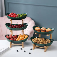 Stylish Metal Fruit Stand with 2 or 3 Tiers - StackFruit-Beige (2 Layers)-State of Style