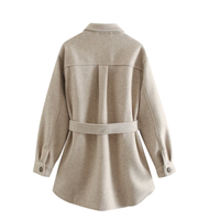 Stylish Mid-Length Women's Jacket-Beige-XS-State of Style