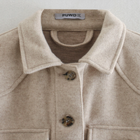 Stylish Mid-Length Women's Jacket-Beige-XS-State of Style