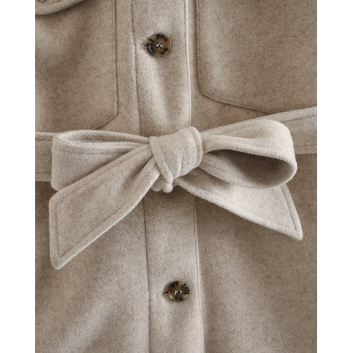 Stylish Mid-Length Women's Jacket-Beige-XS-State of Style