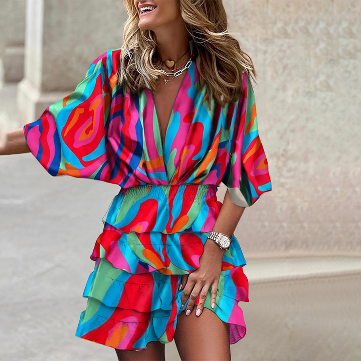 Stylish Mini Dress - Elena-Pink-S-State of Style