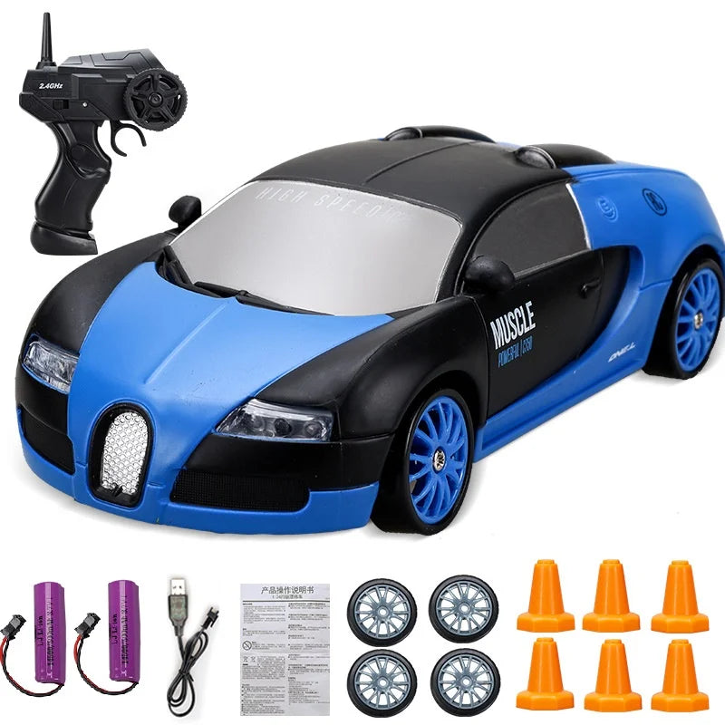Stylish Mini Drifter for Exciting Adventures - SwiftDrift-Bugatti Chiron blue 2x battery-State of Style